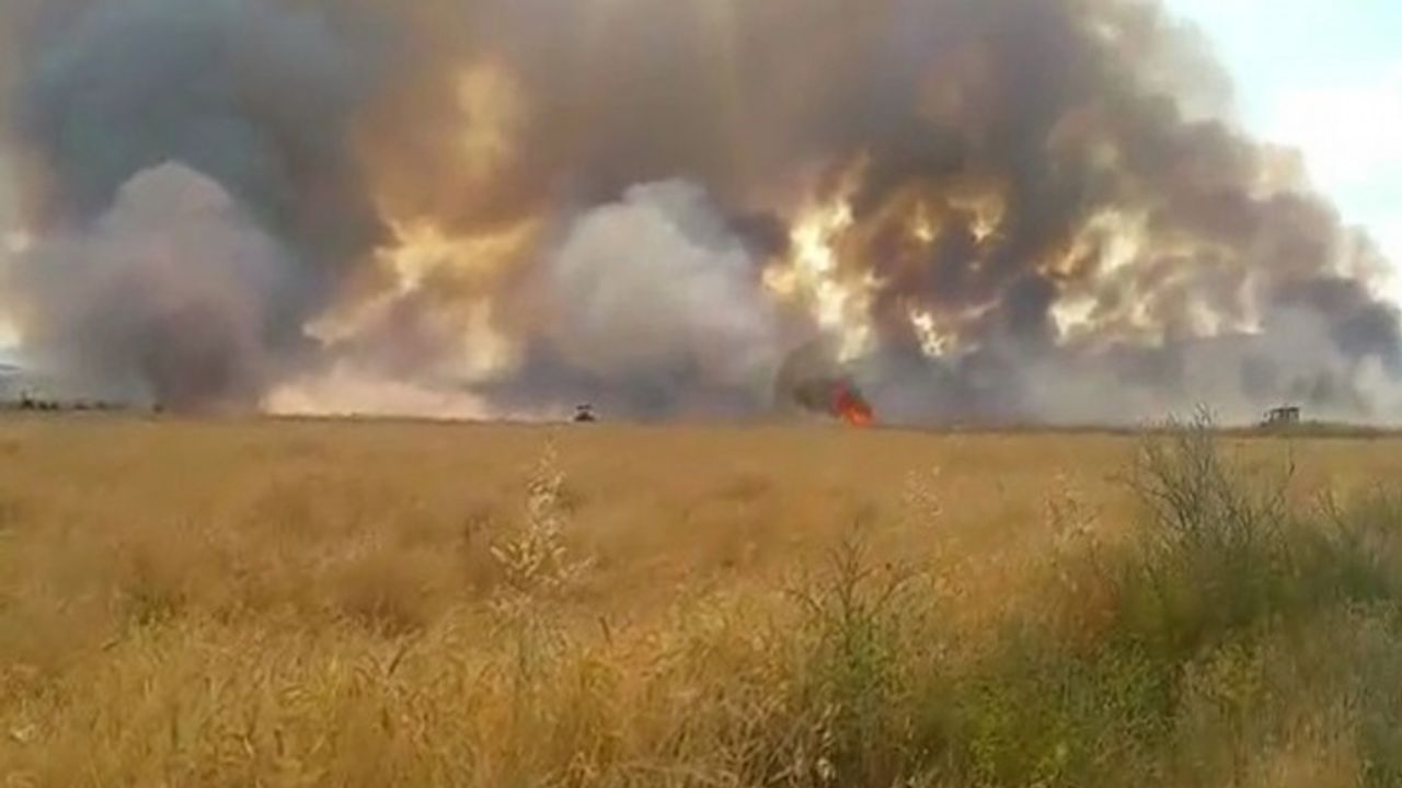 Elazığ'da 500 Dönüm Ekili Tarla Yandı
