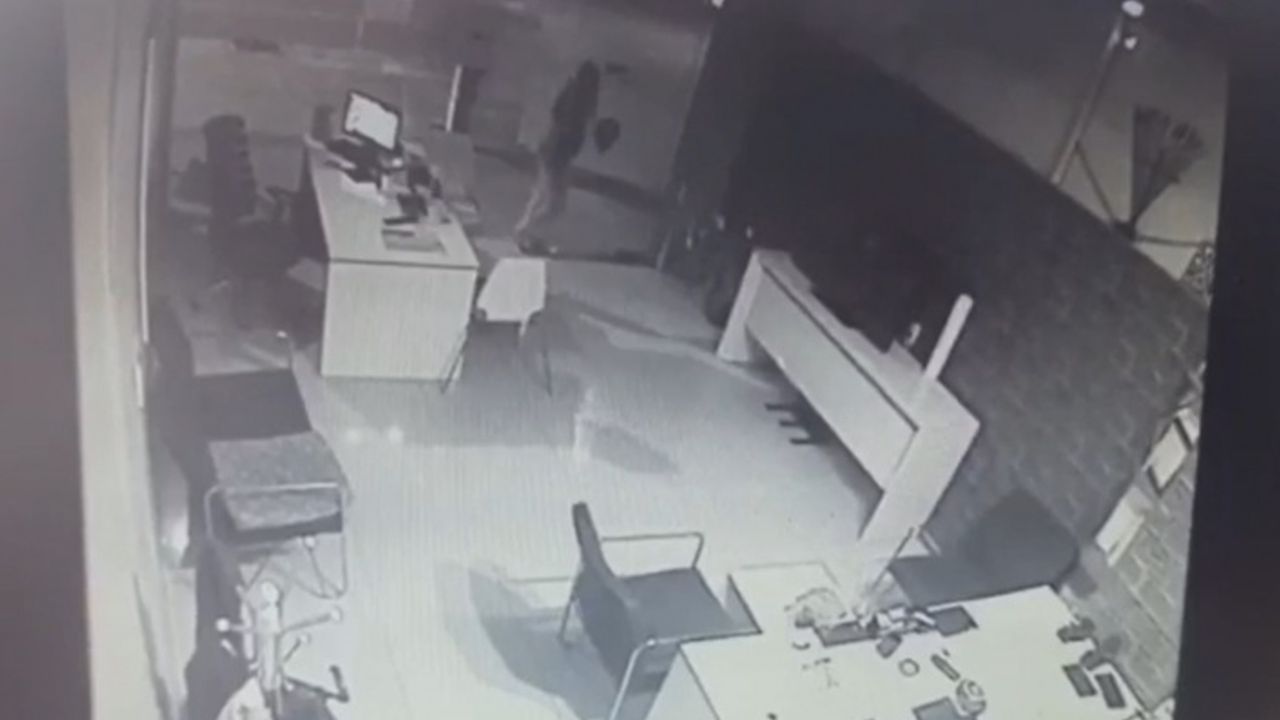 Temkinli Hırsız Kapıyı Kontrol Etmek için Döndü