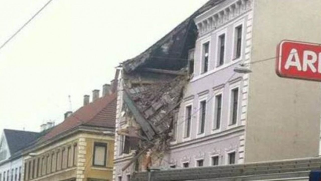 Viyana'da Doğal Gaz Patlaması Apartmanı Enkaza Çevirdi
