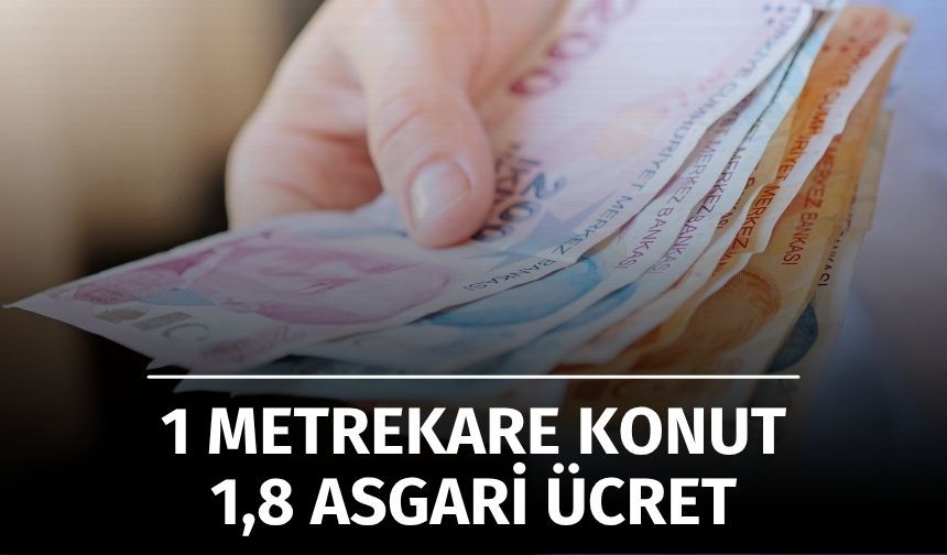 1 Metrekare Konut 1,8 Asgari Ücret Oldu